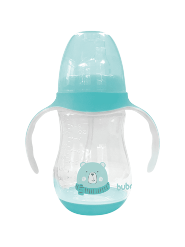 Copo Com Bico de Silicone e Alça Azul 250 mL Buba