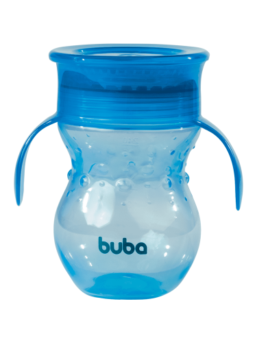 Copo 360º Com Alça 270 ml Azul Buba