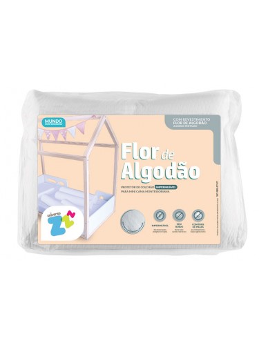 Protetor de Colchão Flor de Algodão Impermeável Montessoriano Fibrasca