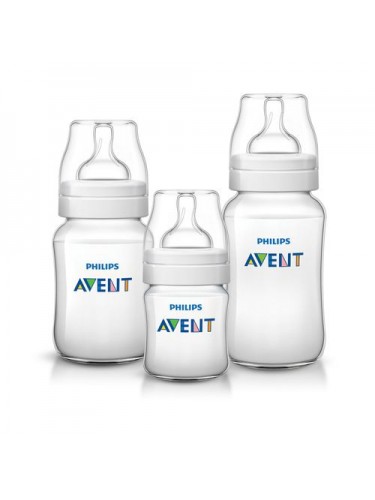 Kit 3 Mamadeiras Anti-colic 125ml + 260ml + 330ml Philips Avent Clássica