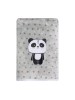 Cobertor de Microfibra Cinza Bordado Papi Friends Panda