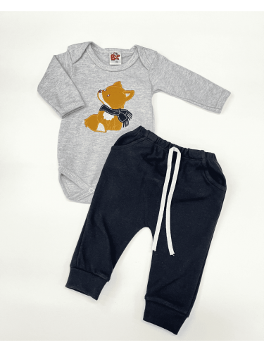 Conjunto bordado Raposinha Baby Bee