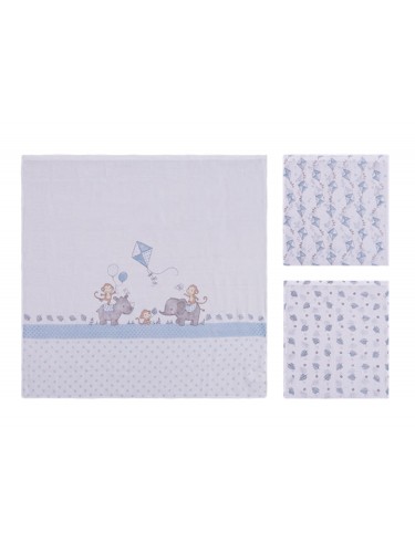 Kit Fraldas Baby Zoo Azul Colibri