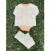 Conjunto 3 Peças  Body, Casaco e Calça Off White - Kiko