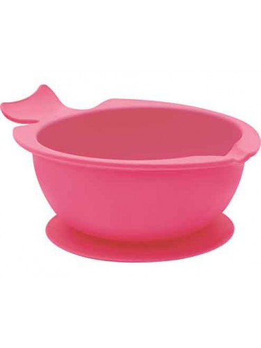 Bowl de Silicone com Ventosa Rosa Buba