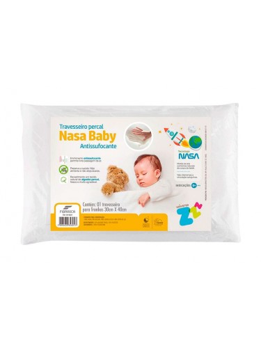 Travesseiro Percal Antissufocante Nasa Baby Fibrasca